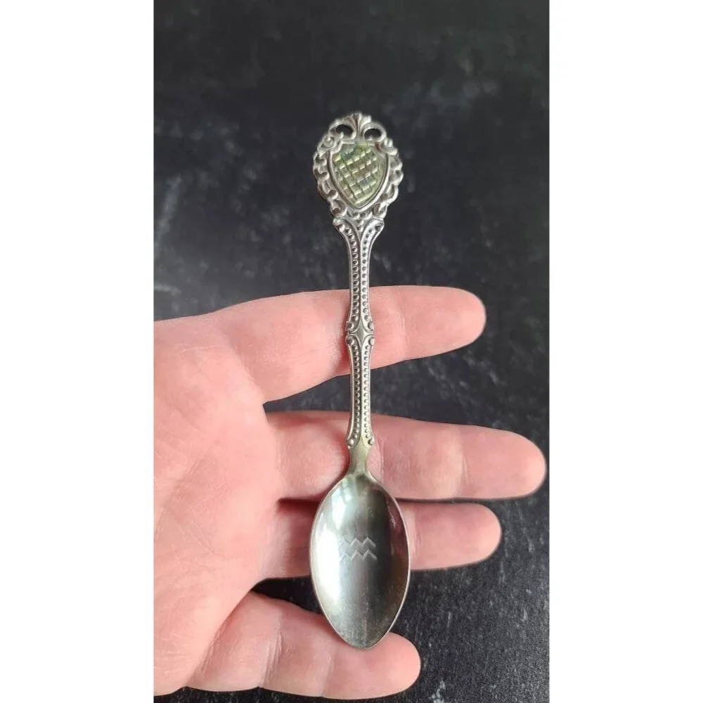 Aquarius Zodiac Sign Stainless Steel Spoon